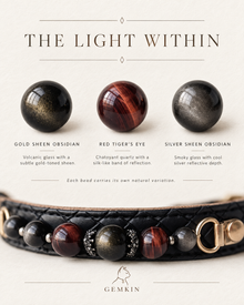 OBSIDIAN ROYALE golden obsidian red tiger's eye and silver obsidian