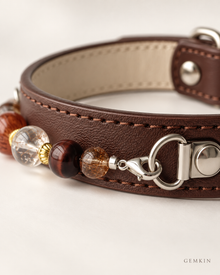 Silver-tone hardware detail on GEMKIN MANOR No. 7 collar