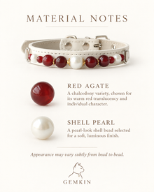 Material notes for red agate and shell pearl